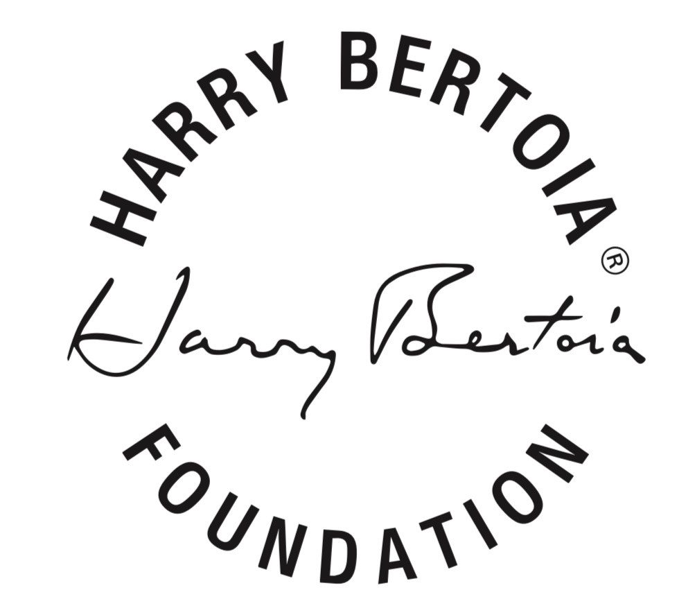 Harry Bertoia Foundation circular logo with Harry Bertoia's signature at the center