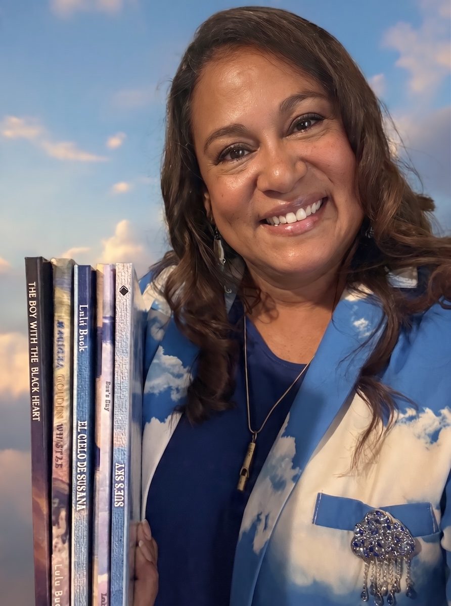 Lulu Buck, children's book author and founder of Buck's Books Consulting, with her books