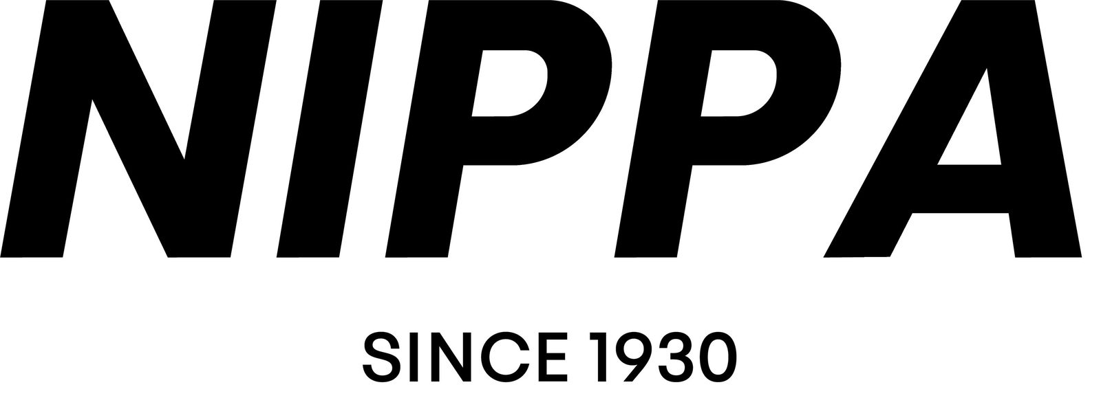 Nippa logo, bold black italic lettering above the words Since 1930