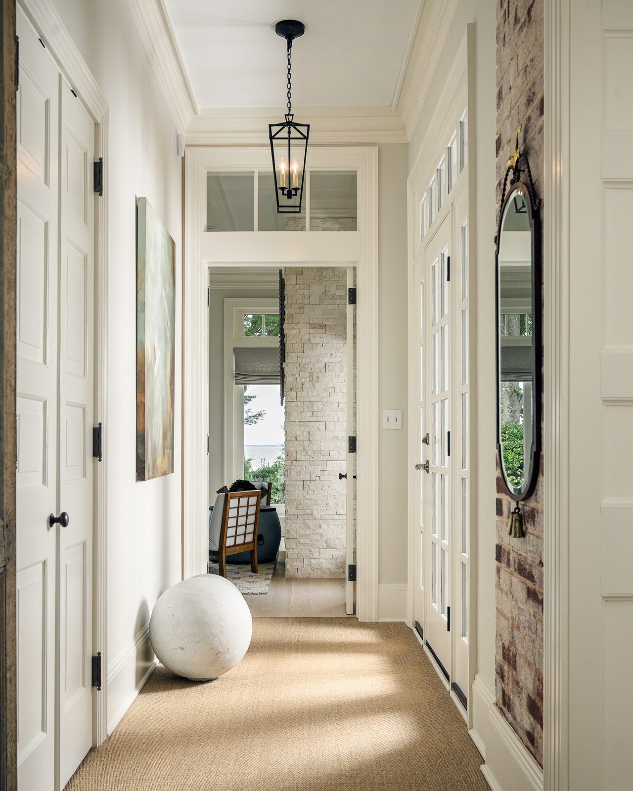Historic home hallway photographed by Park and Vine Studio