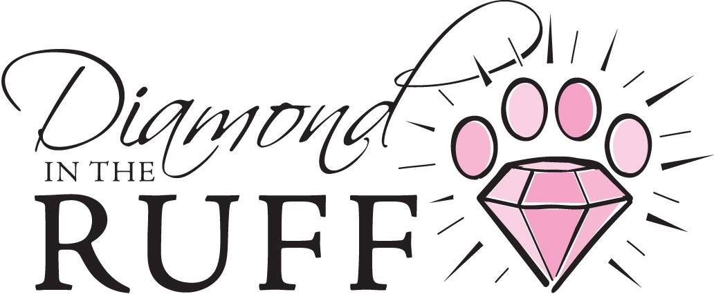 Diamond in the Ruff logo with a pink paw print and diamond