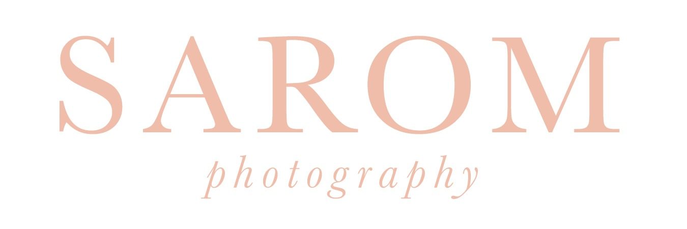 Sarom Photography logo, a blush serif wordmark