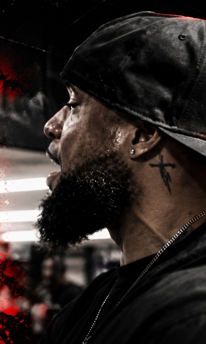 Timothy J. Chambers Jr., founder of Still Fit 2 Serve, in profile in a black cap and beard