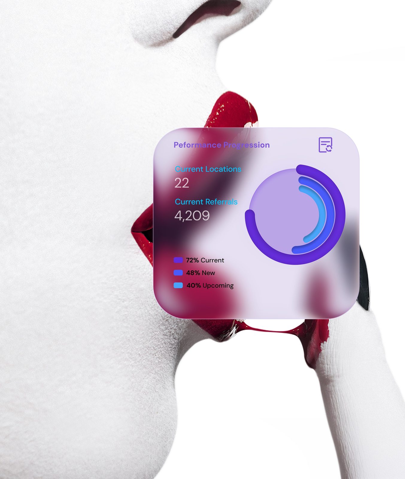 Product design concept by Uxcellent Labs layered over a fashion photograph