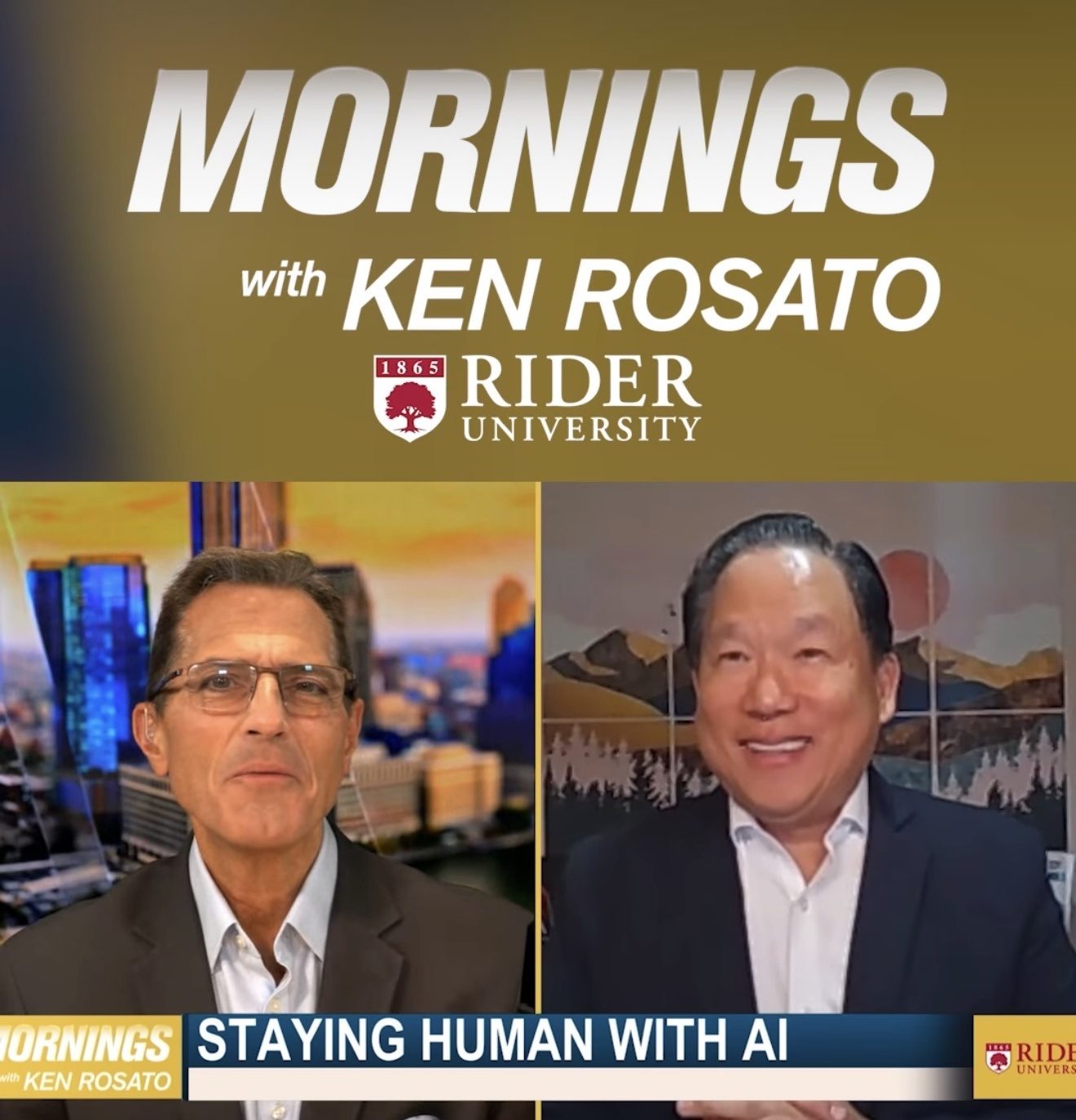 Will Lukang appearing on the Mornings with Ken Rosato show on a segment titled Staying Human with AI